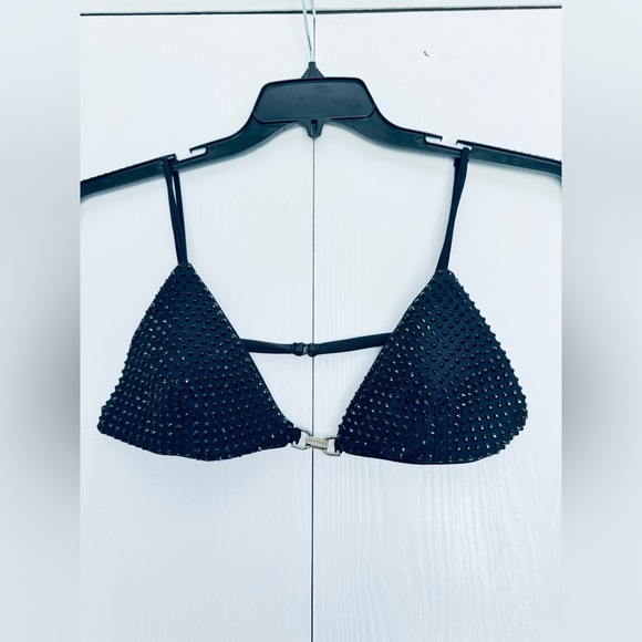 Dundas Coco Royal Gown Dress Black Detachable Embellished Bra IT48 US 8/10 $2990 - Picture 13 of 17